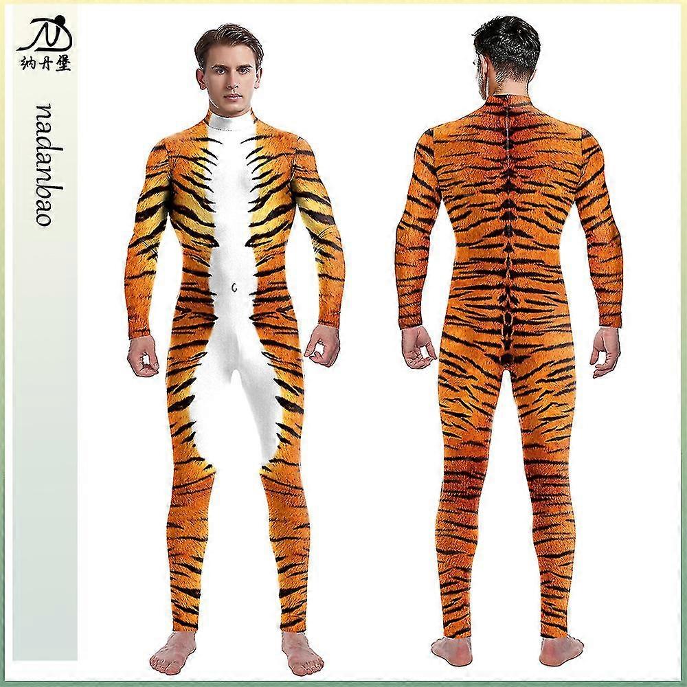 2023 Animal Performance Suit Eendelige Tiger Jumpsuit voor mannen en vrouwen Stage Cos Suit