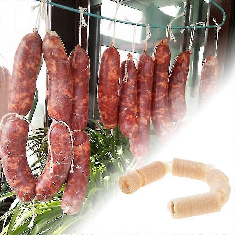 15 Metros X 20mm Colágeno Seco Enchimento Tubo de Invólucro de Carne Salsichas Casing Maker