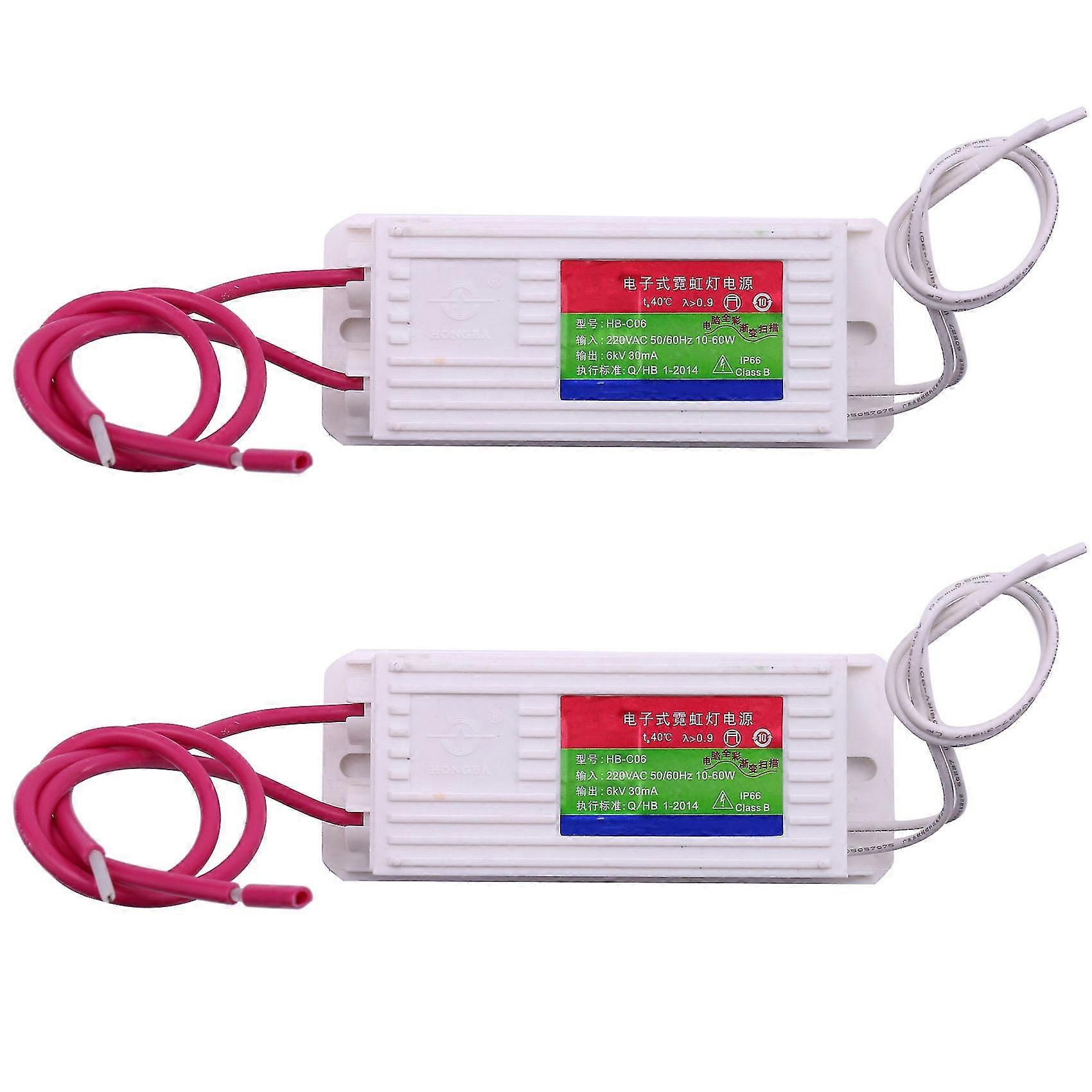 2 stk Hb-co6 Neon elektronisk transformer vandtæt neon strømforsyning ensretter 6kv 60w 30ma