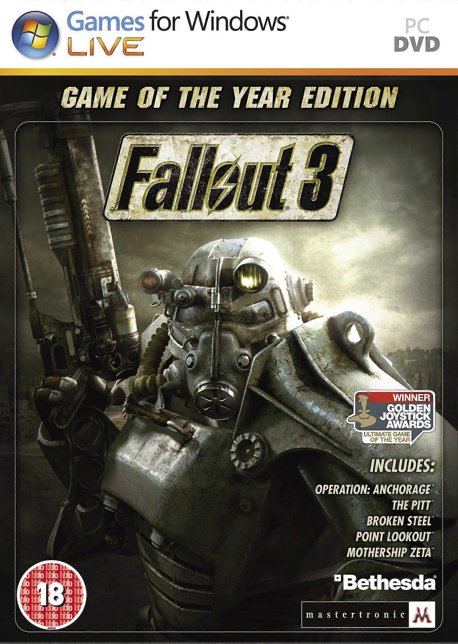 Fallout 3 Game Of The Year Edition (PC DVD) - New & Sealed