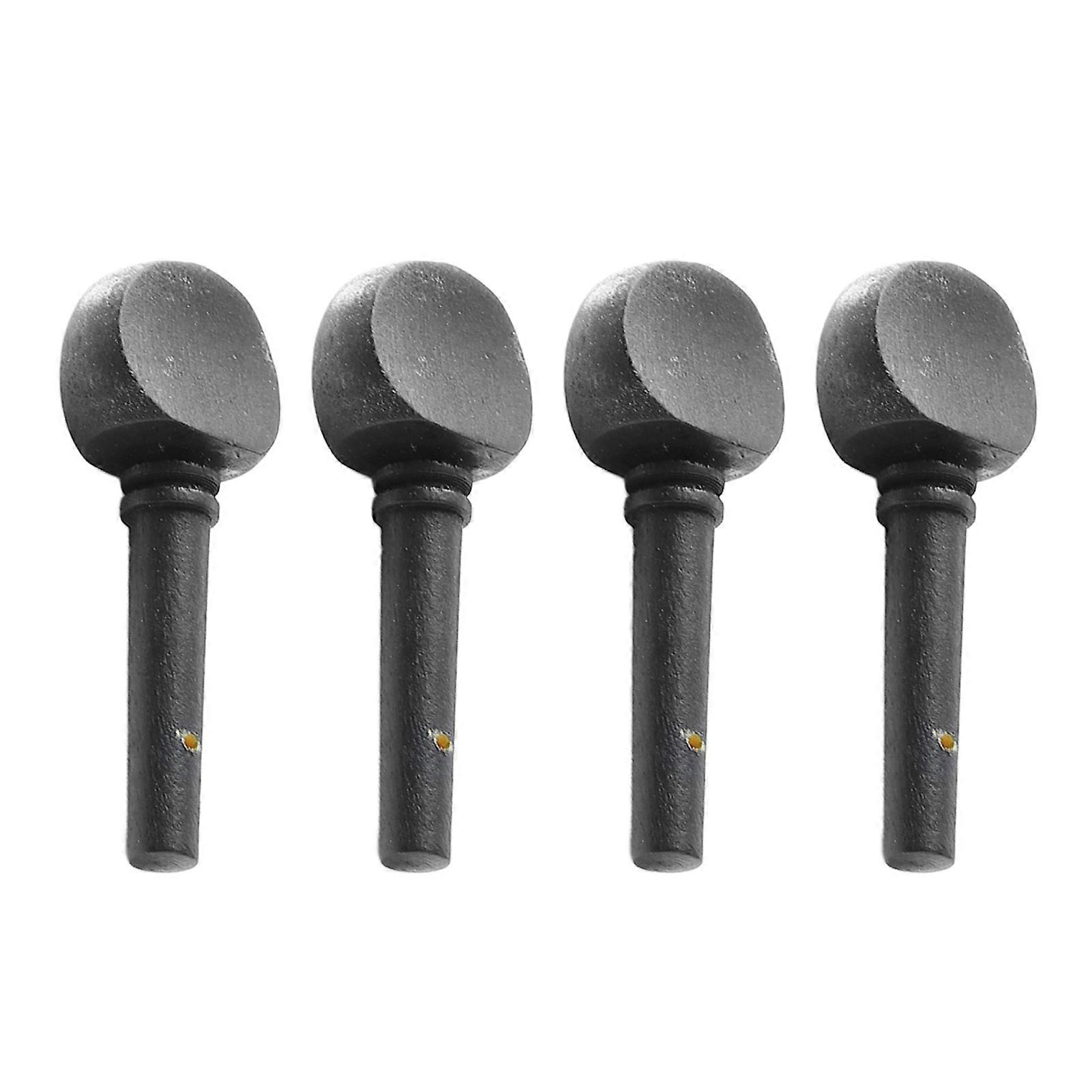 4Pcs Violin Tuning Peg Portable Fine Appearance Wood Violin Peg Replacement Black