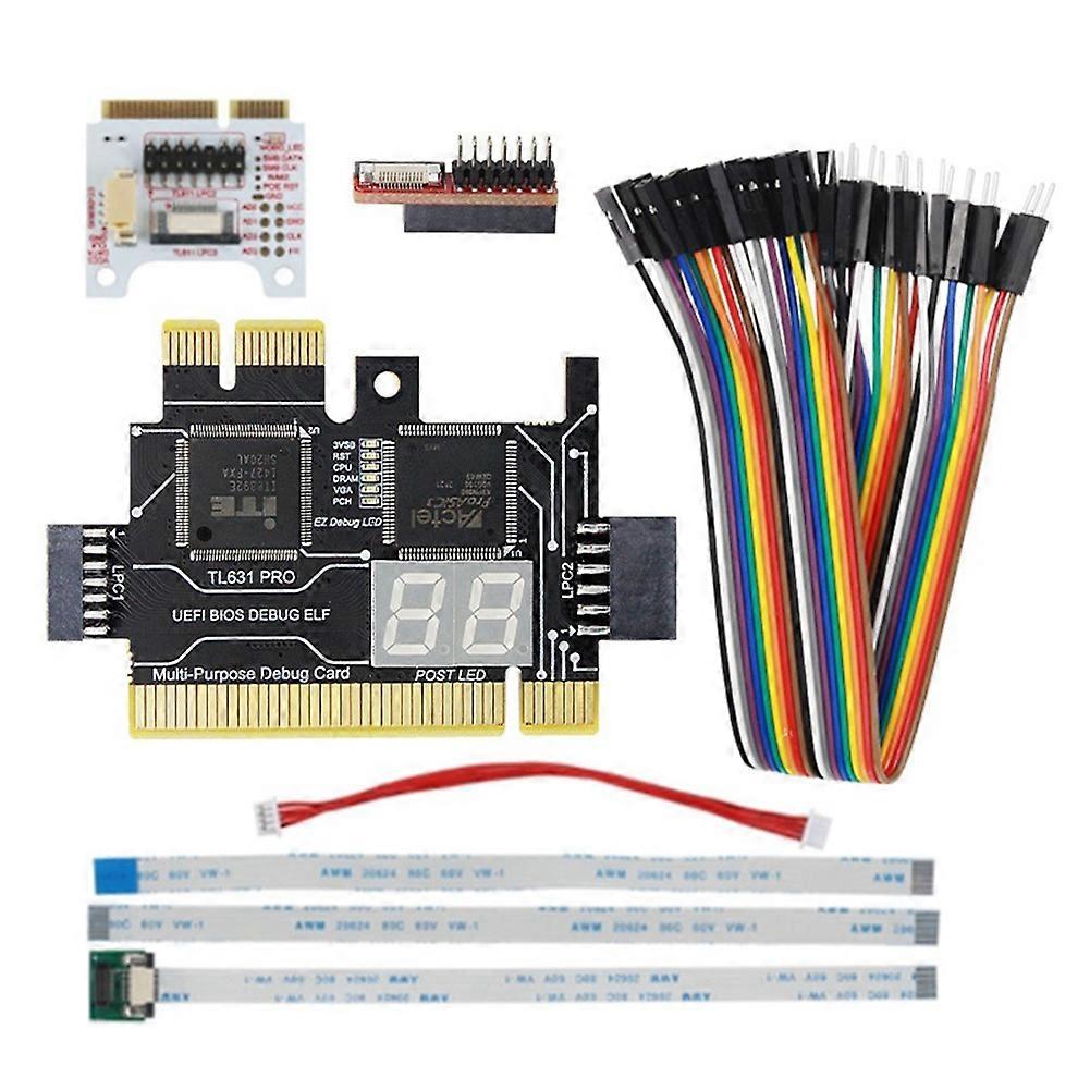 TL631 Pro LPC-DEBUG Diagnostic Card+Expansion Card PCI PCI-E Mini PCI-E Motherboard Multifunction