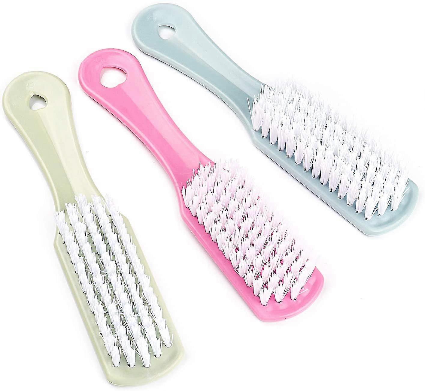 3 Decontamination Soft-bristled Laundry Brushes, Shoe Brushes, Plastic Handle Washbasin Brushes