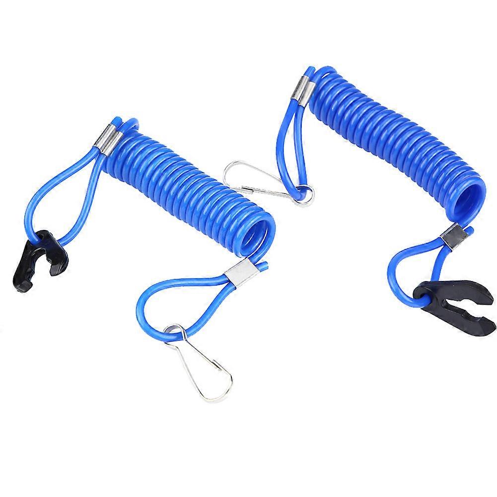 2 pcs Outboard Engine Ignition Emergency Kill Stop Switch Safety Tether Lanyard for Yamaha YEMAA