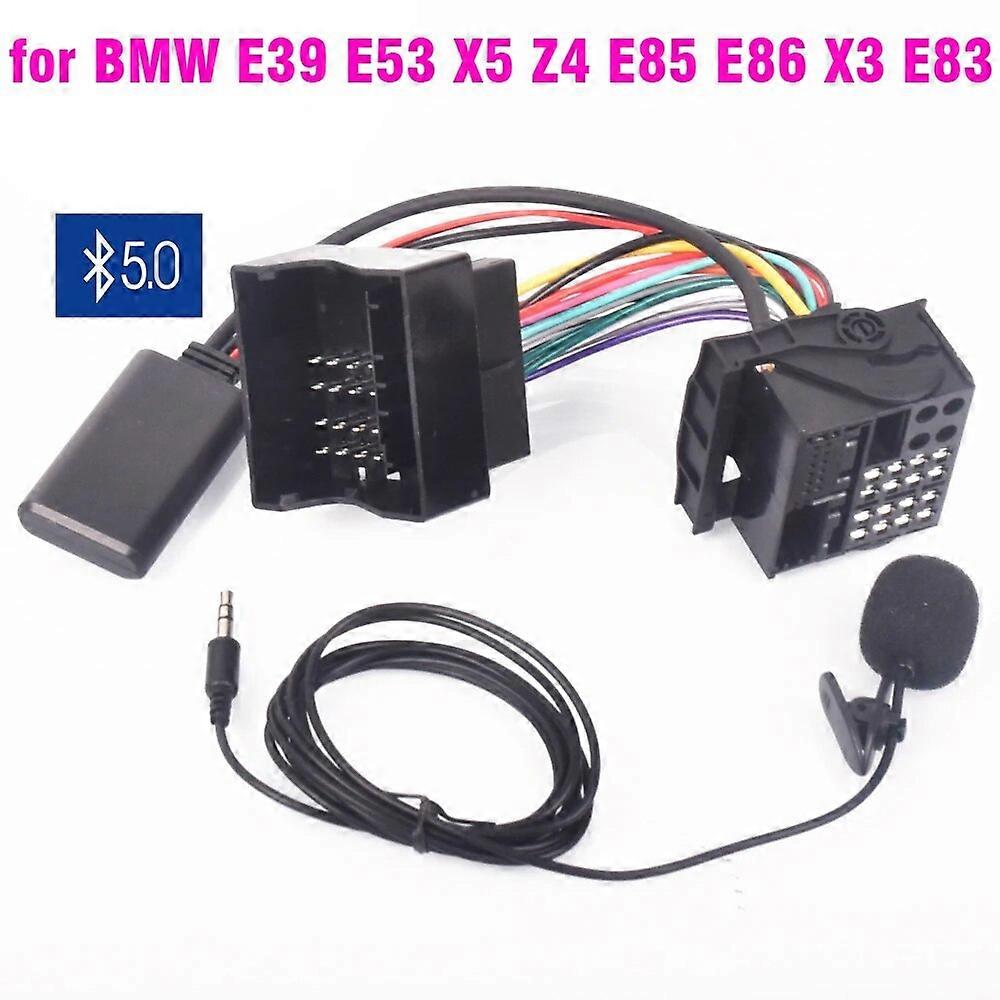 Bluetooth 50 Music Audio Adapter Microphone Cable For MINIONE COOPER for BMW E39 E53 X5 Z4 E85 E86 X3 E83