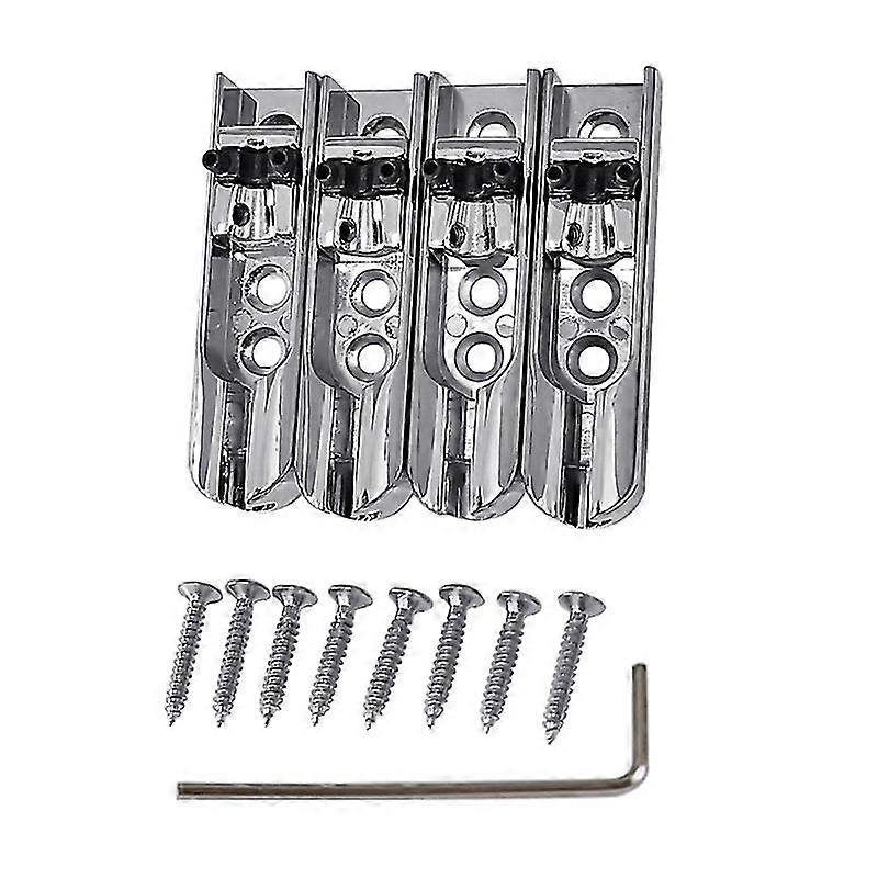 4 Pcs Single String Bass Bridge For 4 String Bass Guitar Separate Bass Bridge