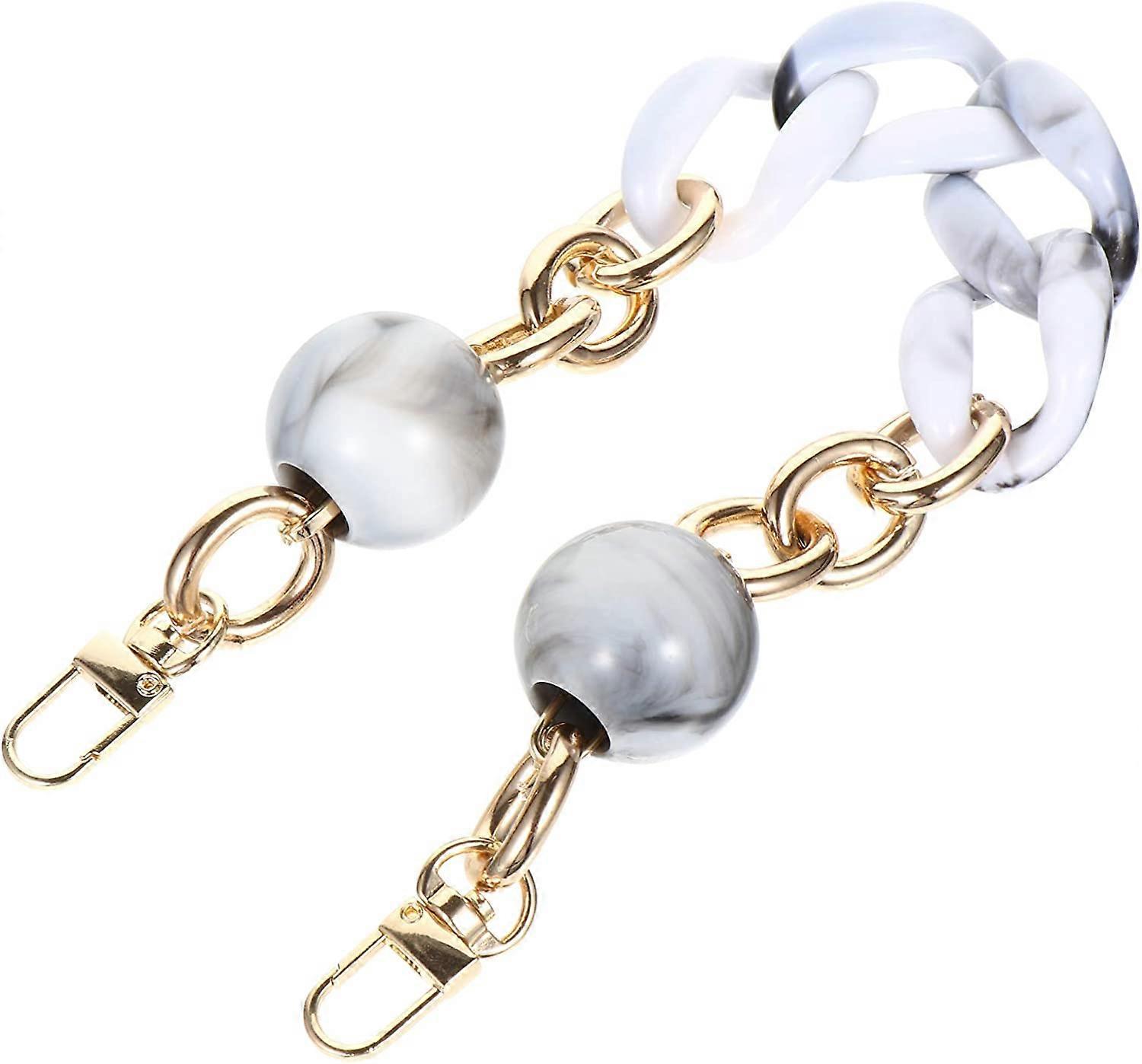 diy acrylic resin chain bag with portable short chain (white)