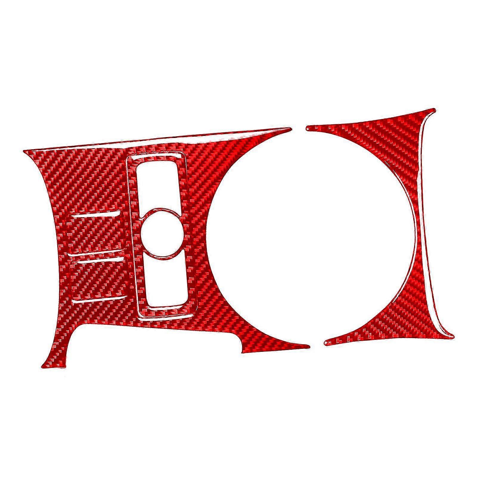 Center Console Gear Shift Panel Cover Decals For Mazda Rx8 2004-2008 Red