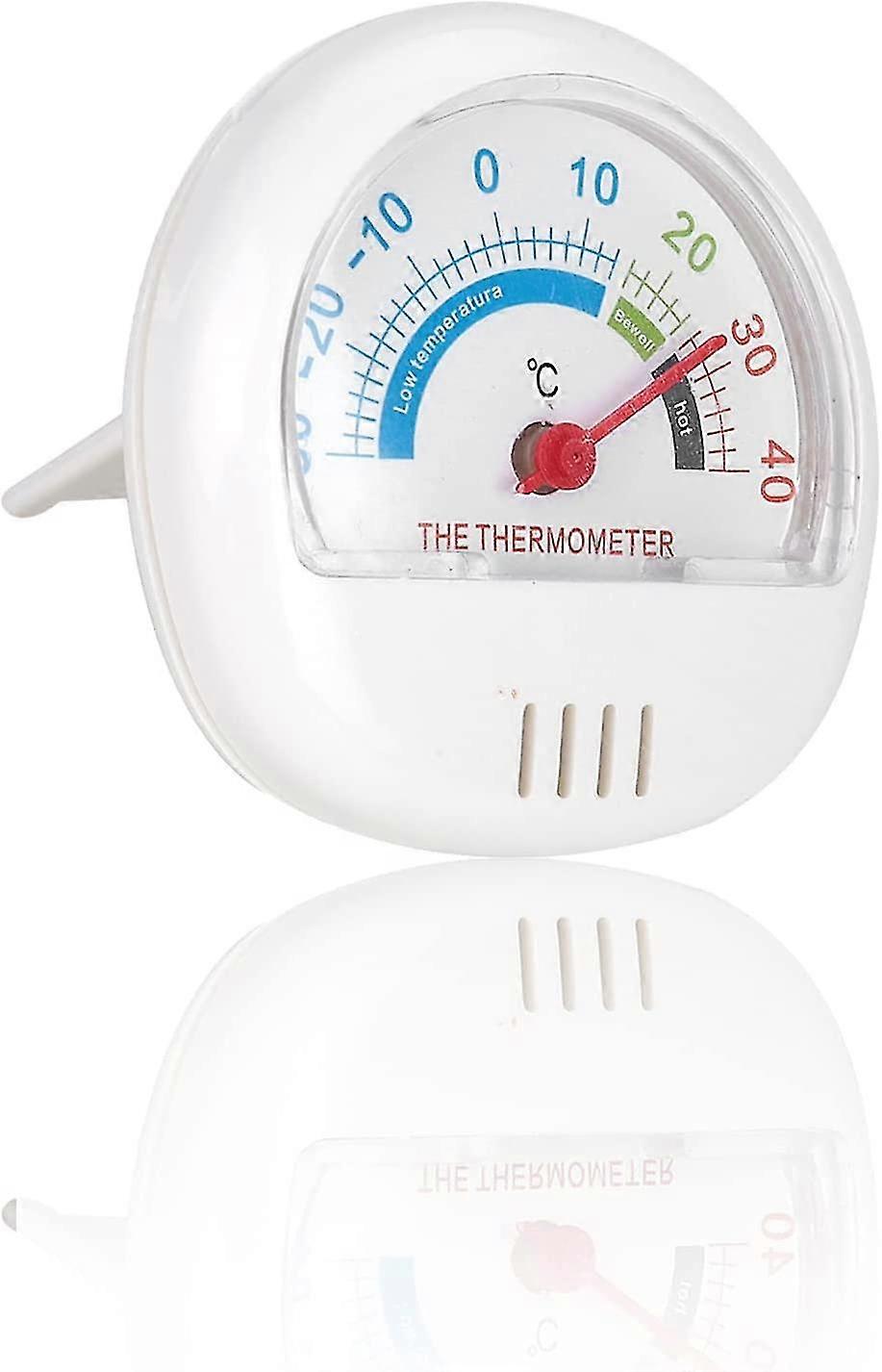 Mini kylskåp termometer Stor mekanisk urtavla termometer (vit)