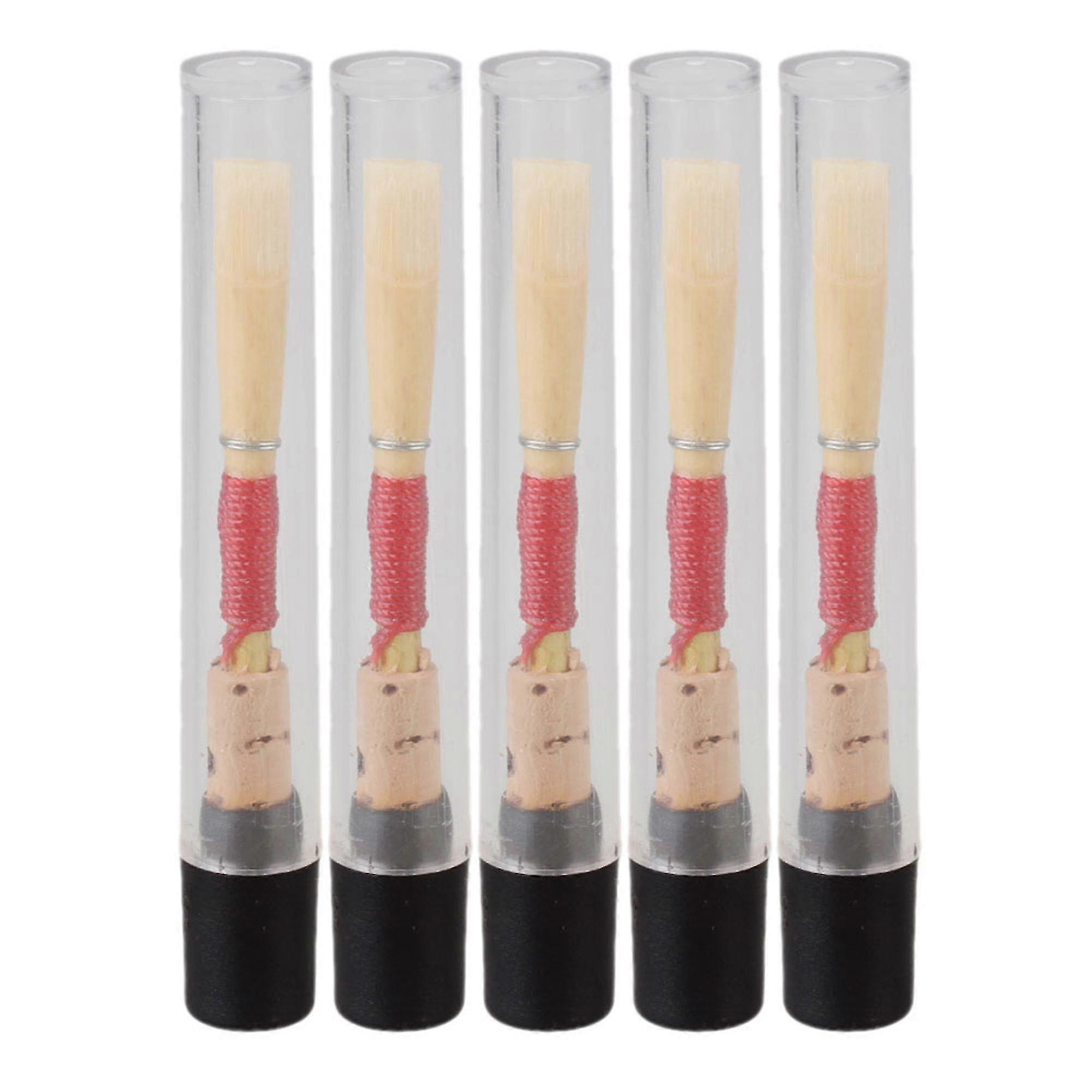 5pcs Bamboo German Style Oboe Reeds Multicolor For Students Beginners Players