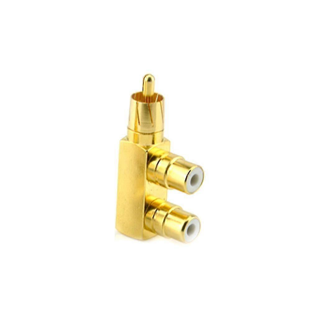 Rca Splitter Adapter Connector Avoid External Electromagnetic Interference