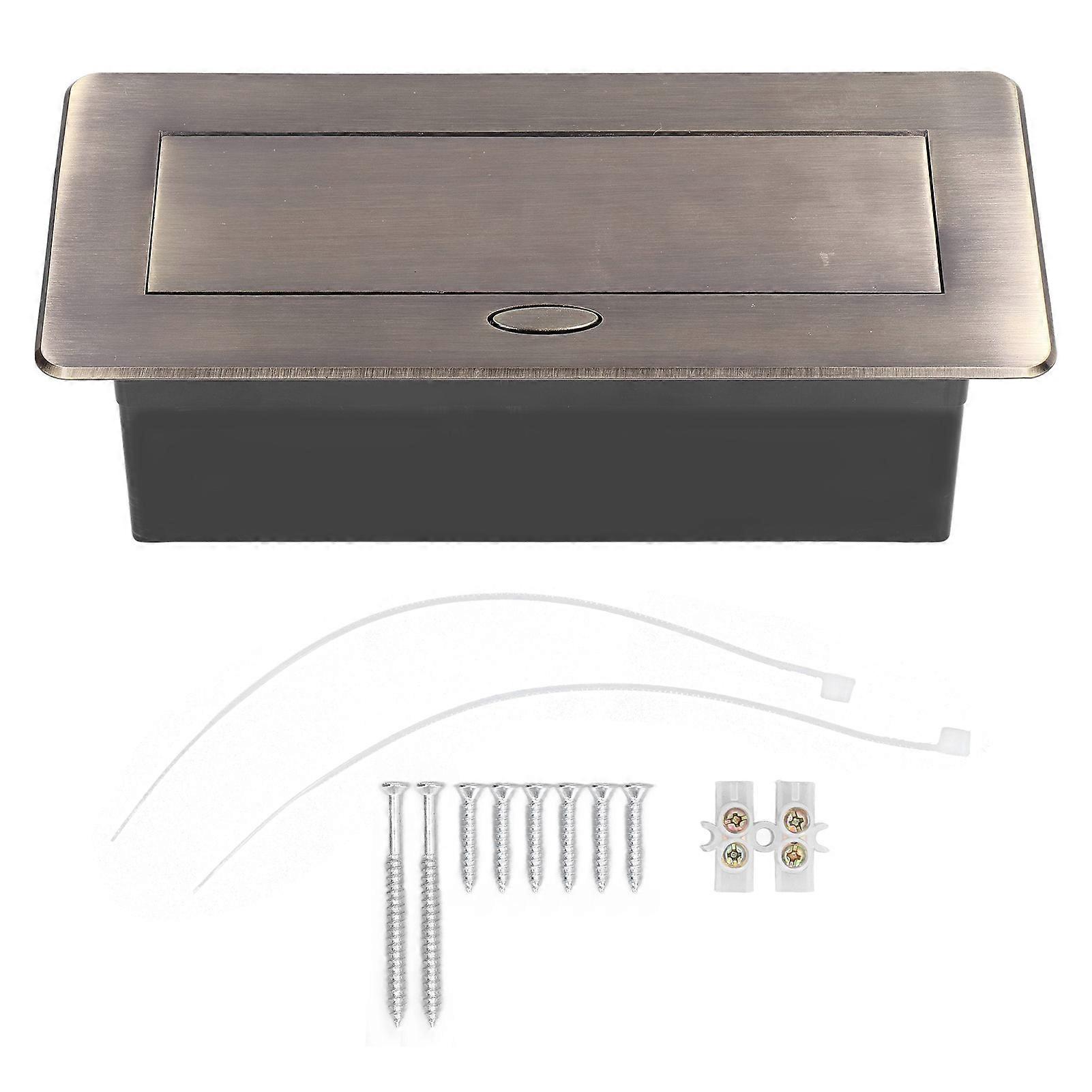 Prise de bureau Double USB AC250V Socket Lent POP UP Caché Prise de Table pour Bureau À La Maison Bureau