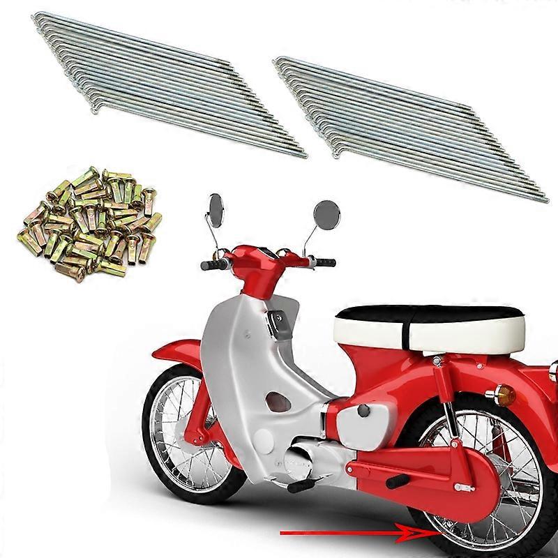 حزمة 36 المتحدث والحلمات لهوندا شبل C50 C70 C90 C100 SS50 90 CL50 CM90 CD50 المتحدث العجلات الخلفية