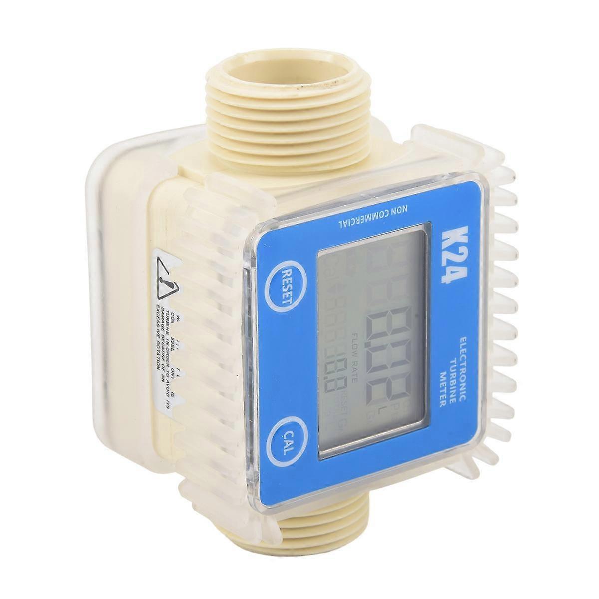 Digital Lcd K24 Flow Meter Turbine Fuel Flow Tester For Chemicals Water Sea Liquid Flow Meters Meas