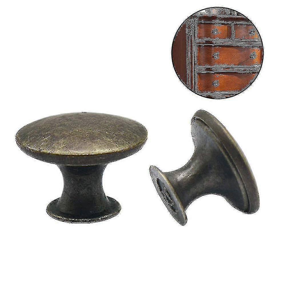 Cabinet Door Knobs, 30mm Vintage Dresser Knobs Set( Green Bronze)(16 Pcs)