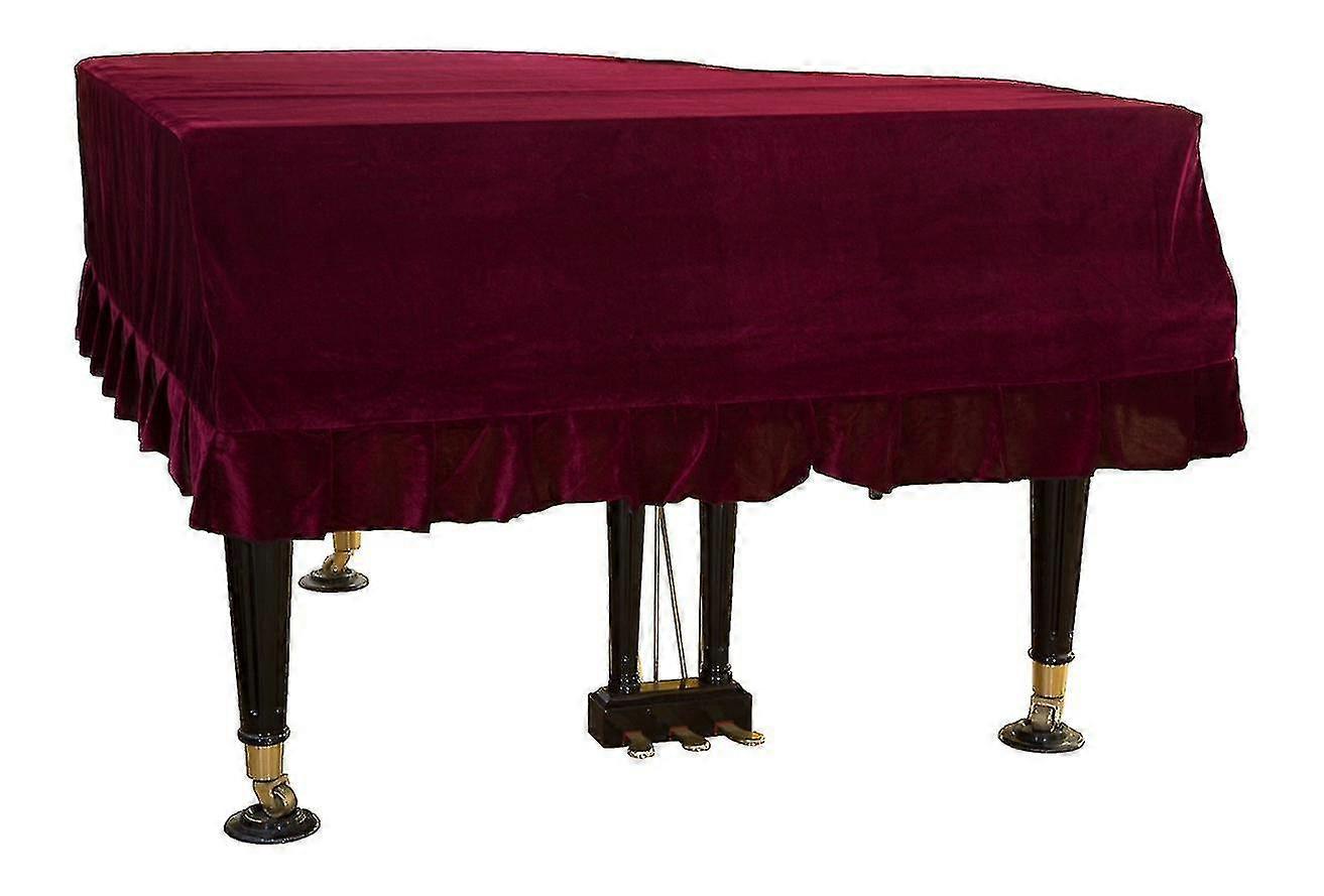 غطاء بيانو مخملي كبير - غطاء بيانو - مقاوم للكهرباء الساكنة - غير لاصق - خشب رماد