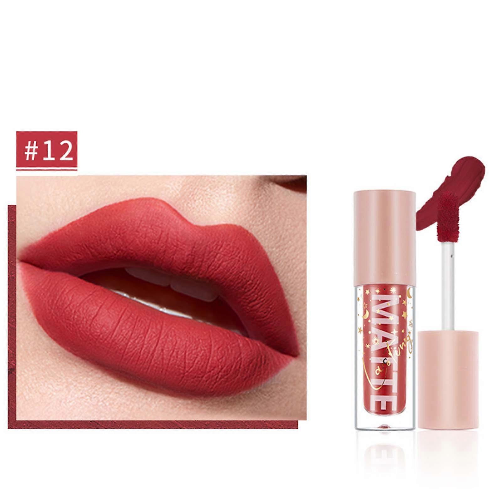 Stylish Star Round Tube Matte Lipstick Longue Durée Imperméable à lèvres pour les femmes Filles