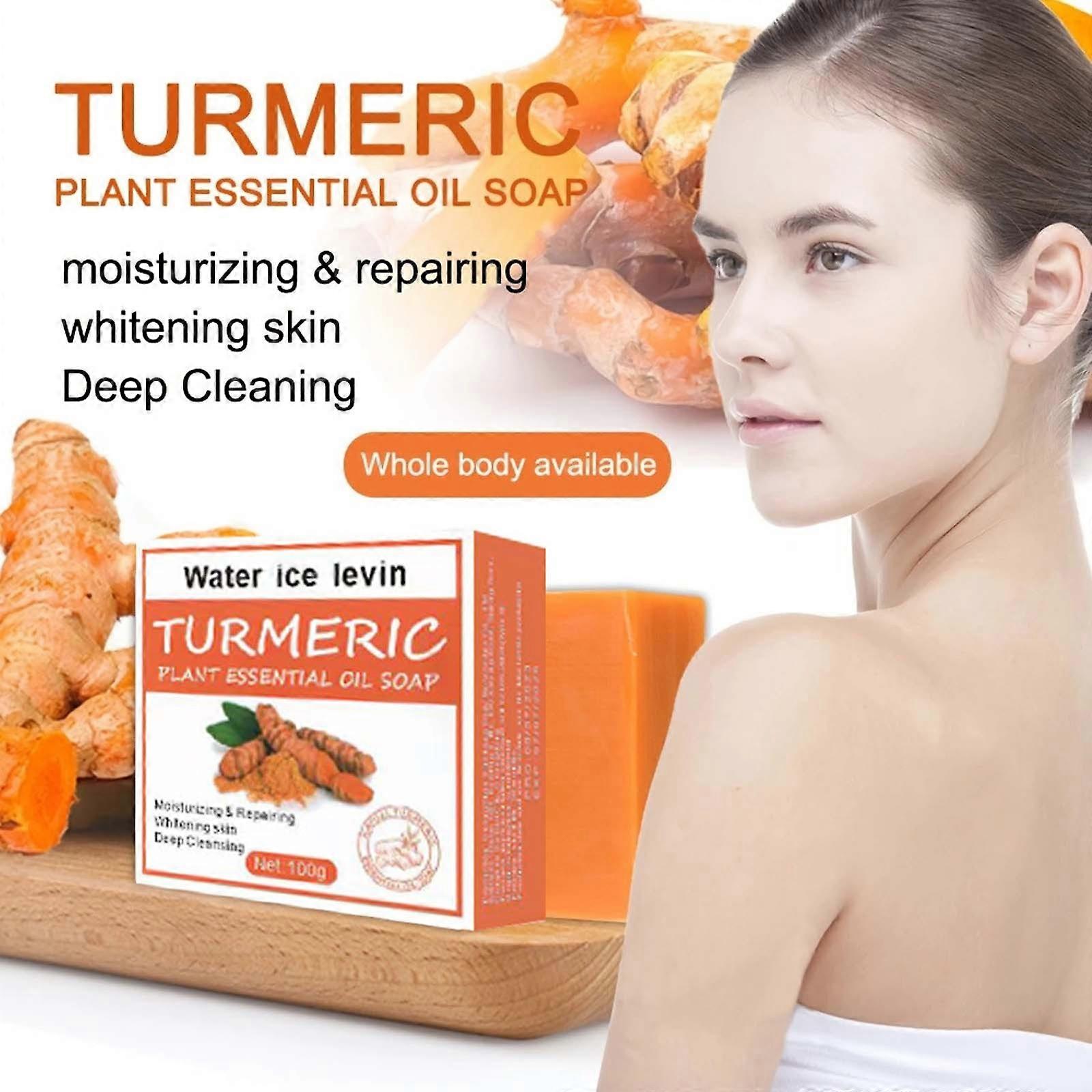 Turmeric Soap Facial And Body Wash Soap Ginger Soap Soap Moisturizing Soap For Hair Wash 100g Cosmetic Sets FLY2416