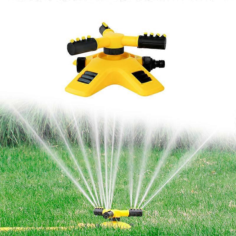360 Degrees Automatic Rotation 3 Fork Spray Head Adjustable Sprinkler Plastic Practical Watering Irrigation Device for Garden