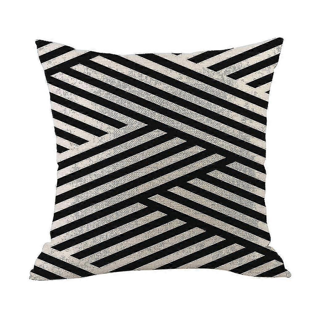 2022 New Geometric Linen Pillowcase Sofa Throwing Pad Set Home Decorat