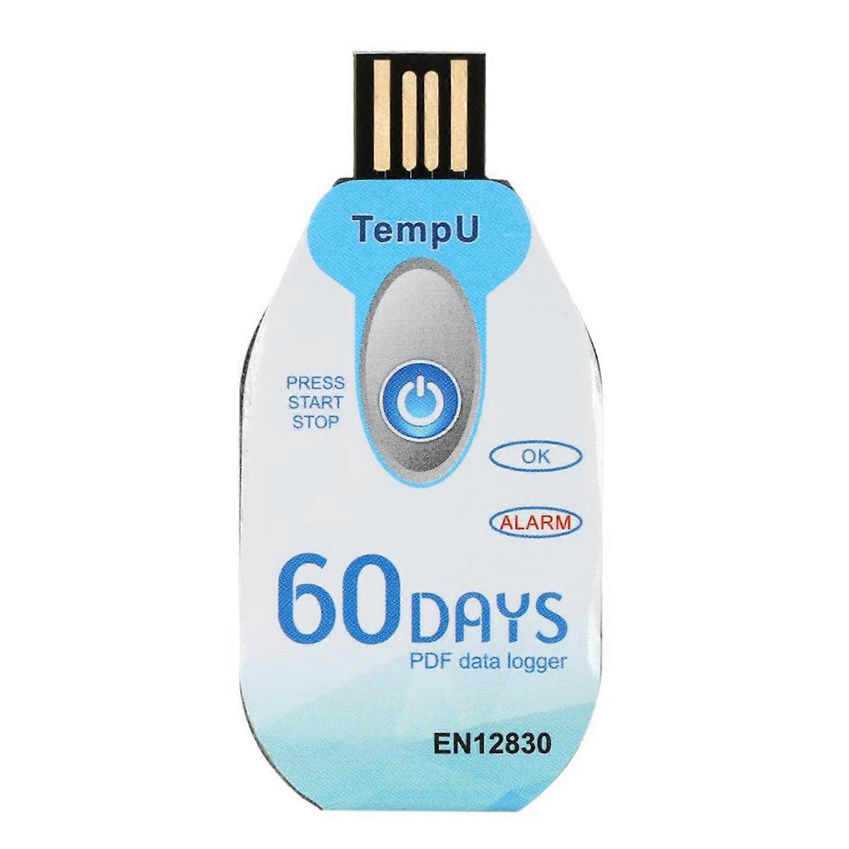 USB Temperature Data Logger 60 Days Waterproof PDF Cold Chain Temperature Recorder 10000 Points for Medicine