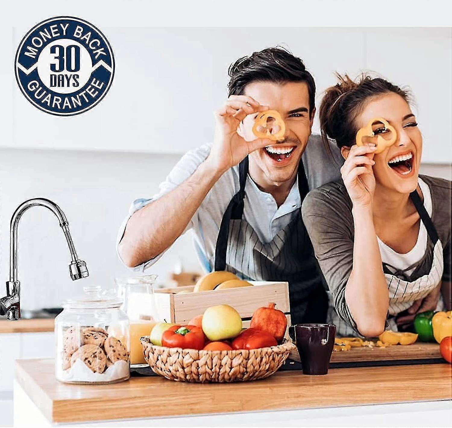 Faucet Aerator 360  Swivel, Faucet Aerator With Extended Hose, Universal Water Saver With Nozzle Adapter, Sink Faucet Filter Nozzle Bubbler Head Compa