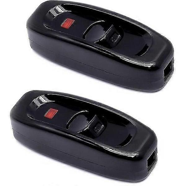 Lamp Switch2 Pcs Black Inline Lamp Switch 250v 10a Intermediate Switch With Led