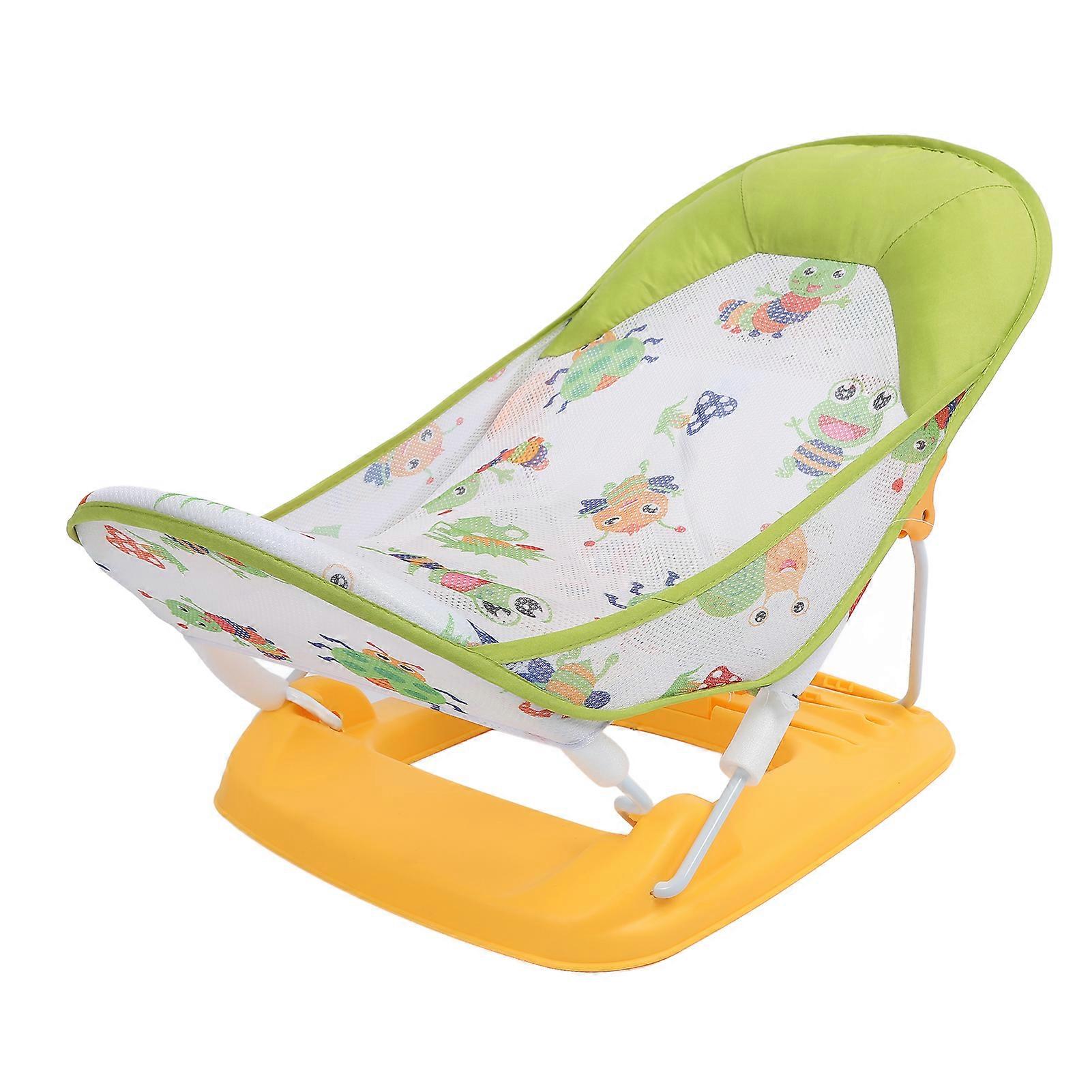 Folding Baby Bath Chair Slip Resistant Ergonomic Baby Bather With 3 Adjustable Height for Bathtub Or Sink