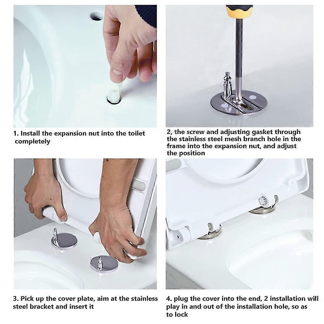 Toilet Seat Hinges Screws Bolts Toilet Seats Fittings Fix Expanding ...
