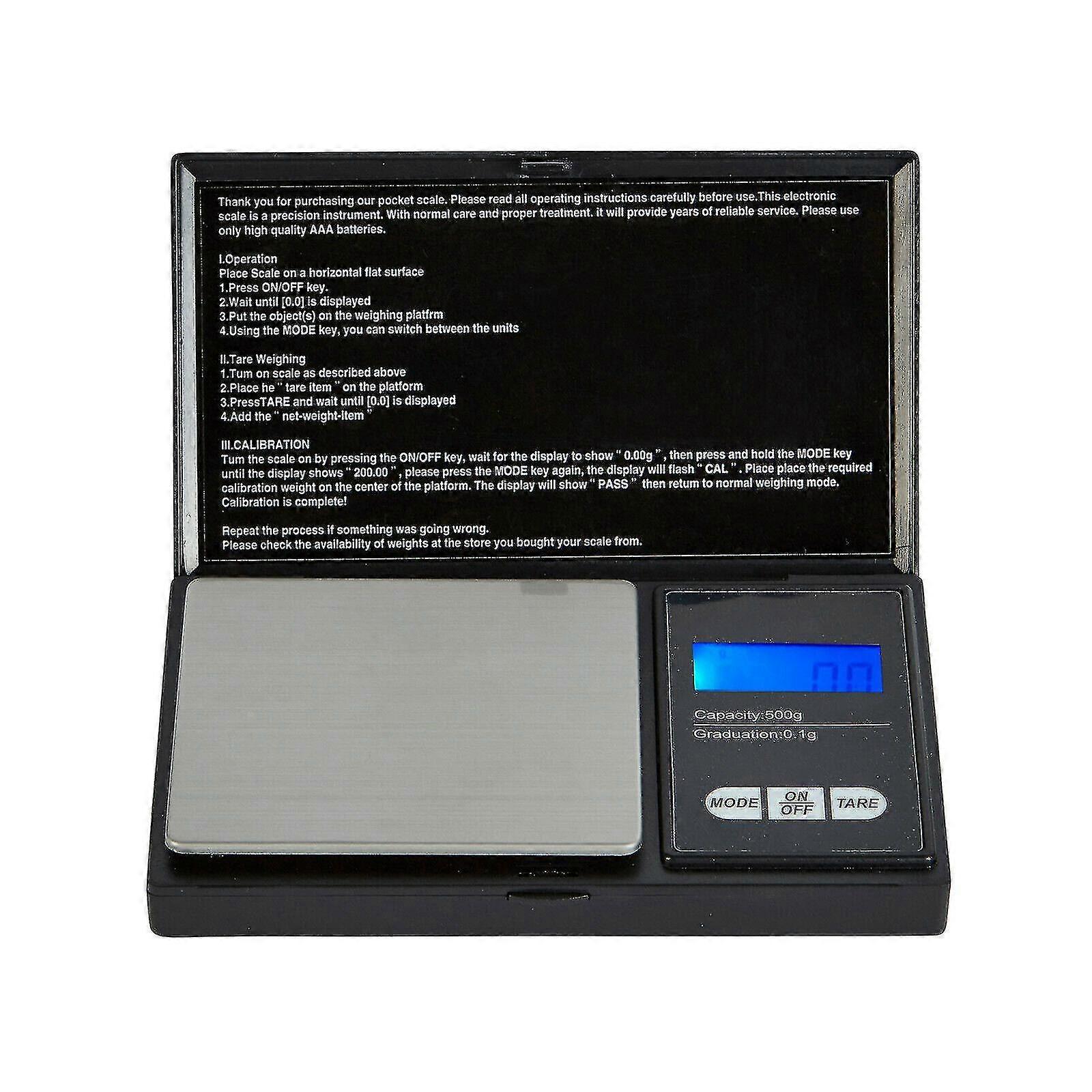 0.1g-500g Digital Weighing Scales Pocket