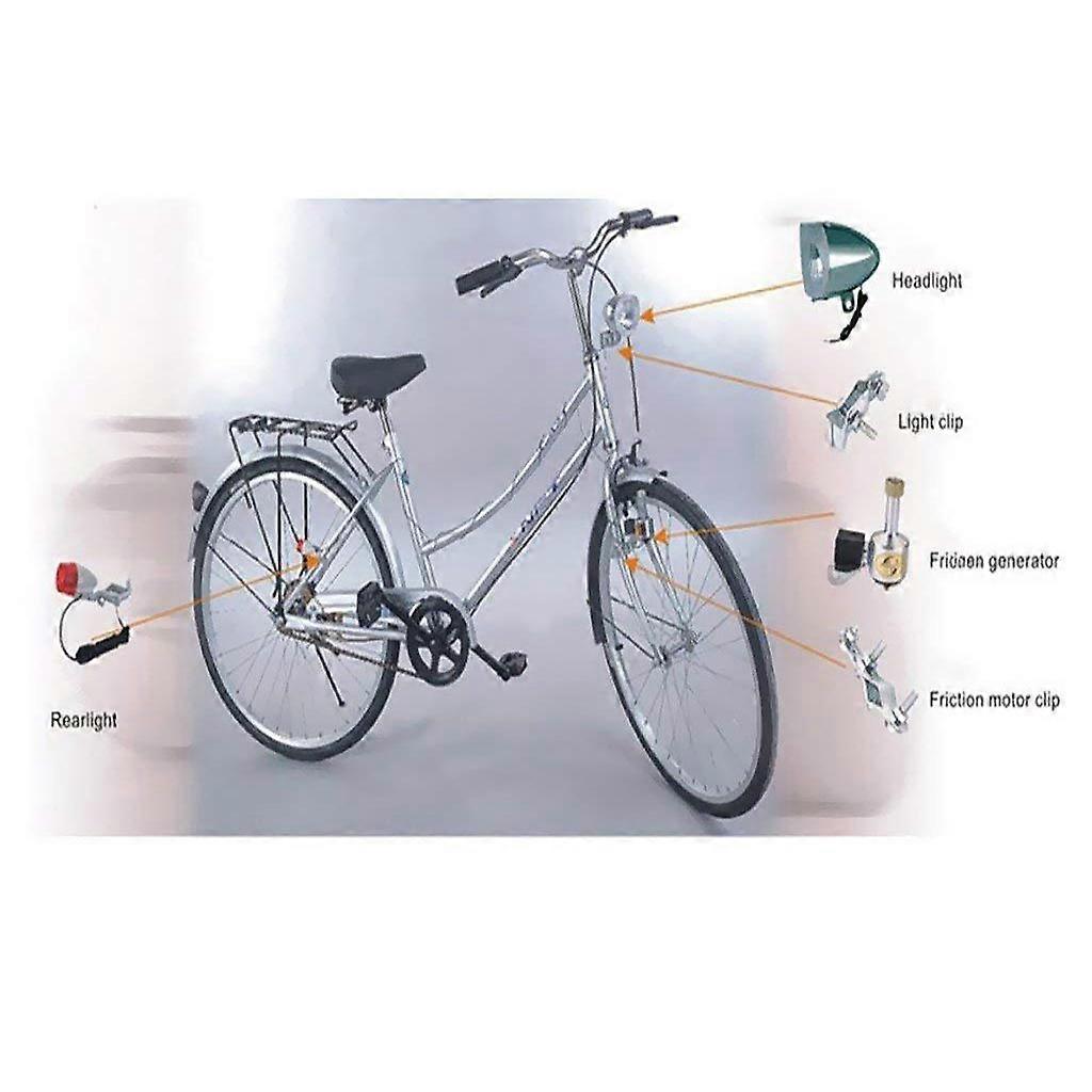 Kit Phare Arrière Dynamo Friction Pour Vélo Motorisé - 12V 6W - Nécessite Assemblage - Neuf