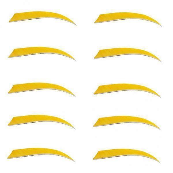 4x10 Pieces Shield Cut Archery Hunting Arrow Feather Fletching DIY Yellow