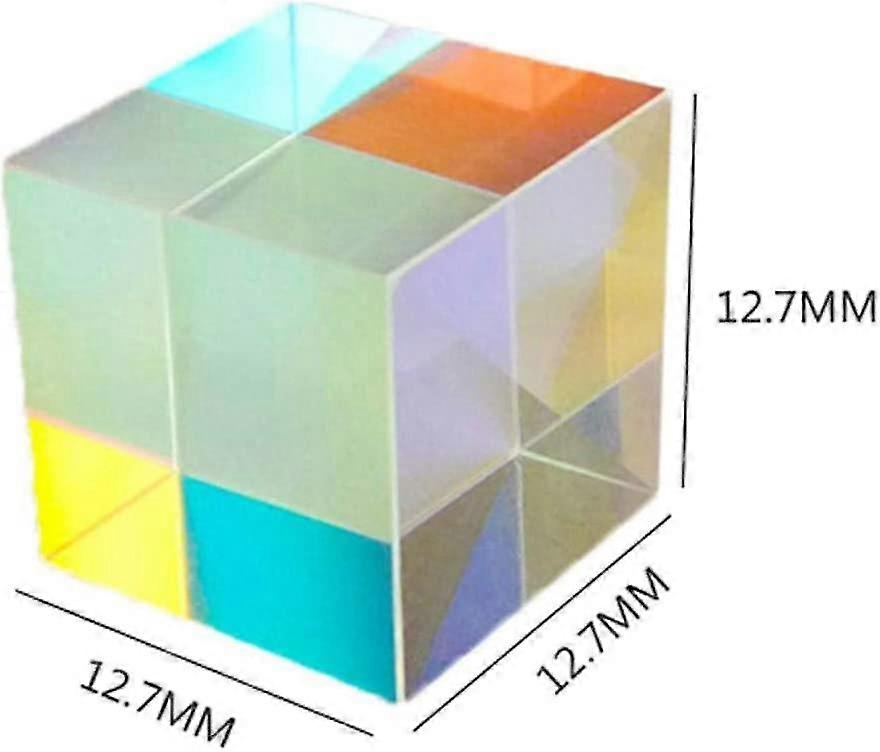 Set Of 2 Optical Glass Cube Prism Art Crystal Rainbow Manufacturer Reflected Light Physics Spectrum Photo Photo