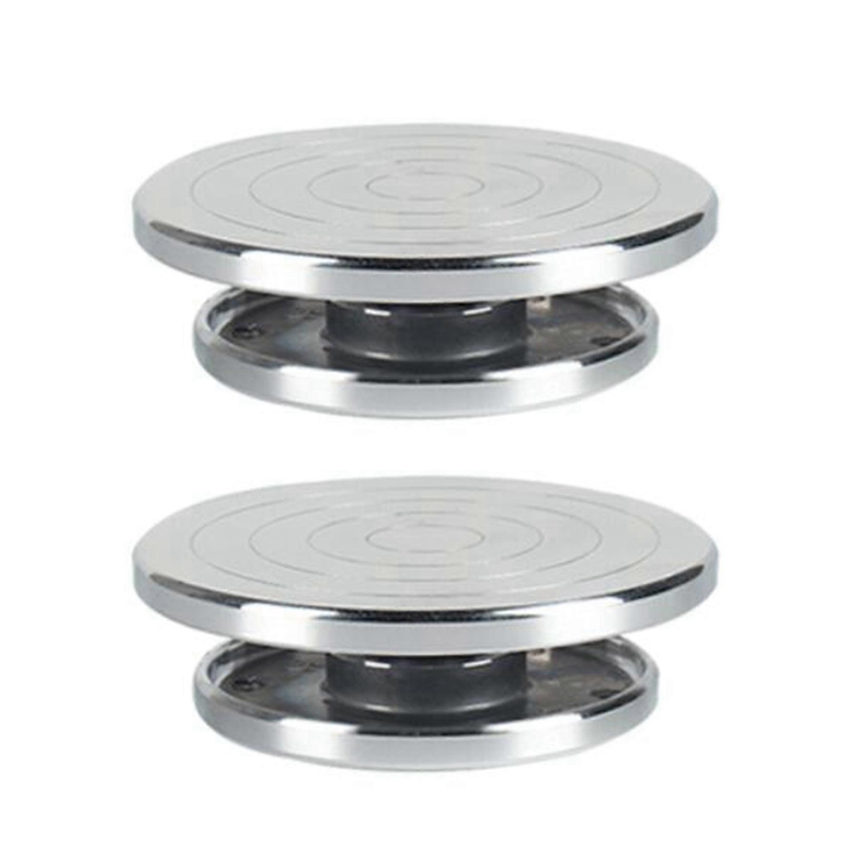 2X 12/15cm Double Face Use Aluminum Alloy Turntable for Ceramic Clay Sculpture Platform Pottery Whe