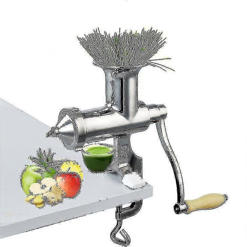 Mano In Acciaio Inox Wheatgrass Spremiagrumi Manuale Coclea Spremiagrumi Lento Frutta Erba di Grano Verdura Estrattore Di Succo D'arancia Da Chuaid...