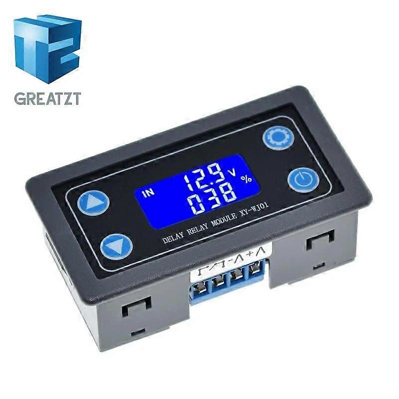 DC12V LED Digital Time Delay Relay Module Programmable Timer Relay Control Switch Timing Trigger Cycle with Case for Indoor