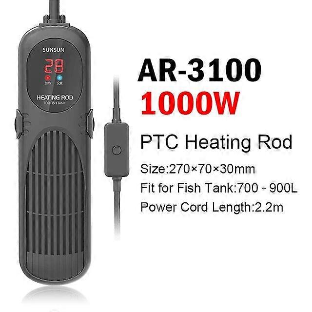 Aquarium Heater Submersible Fish Tank LCD Display Smart PTC Thermostat Adjustable Constant Temperature Water Heating Rod50-1000w