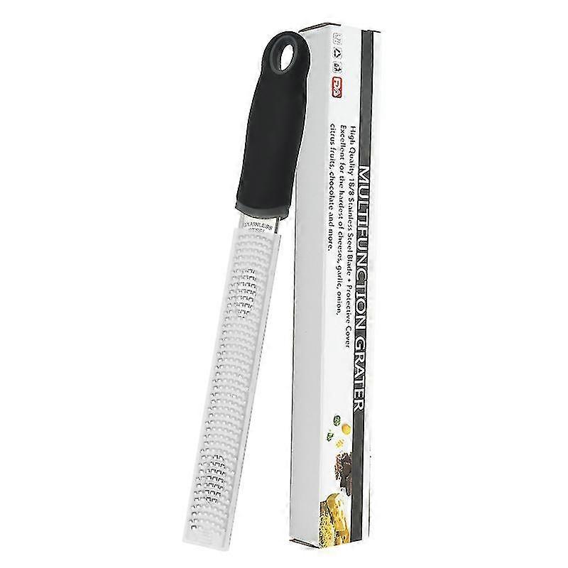 Microplane Zester Grater in Black Color for Citrus, Parmesan, Ginger, Chocolate and Nutmeg with Fine Blade
