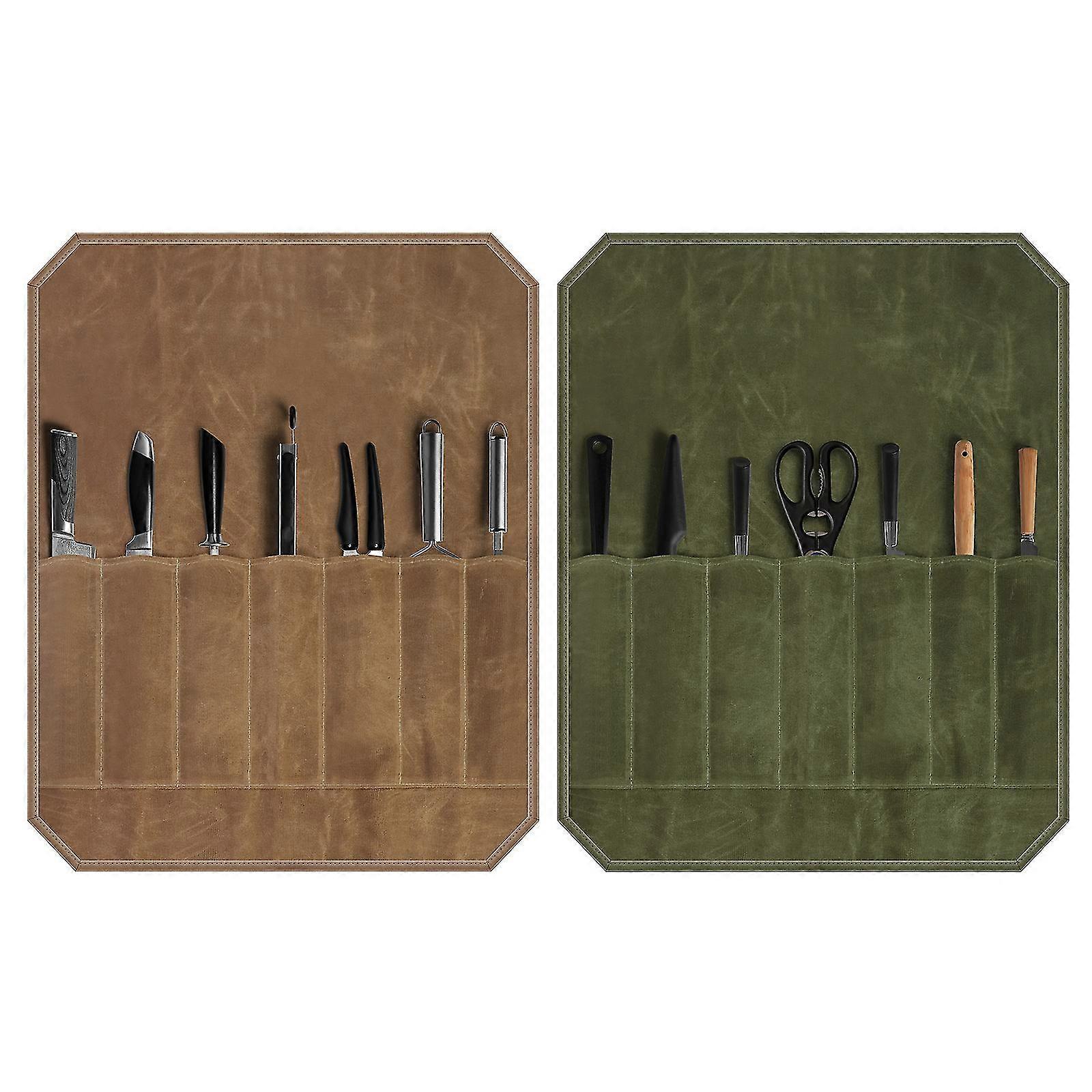 Chef Knife Bag Roll Waterproof Foldable Kitchen Culinary Storage Tool Protection