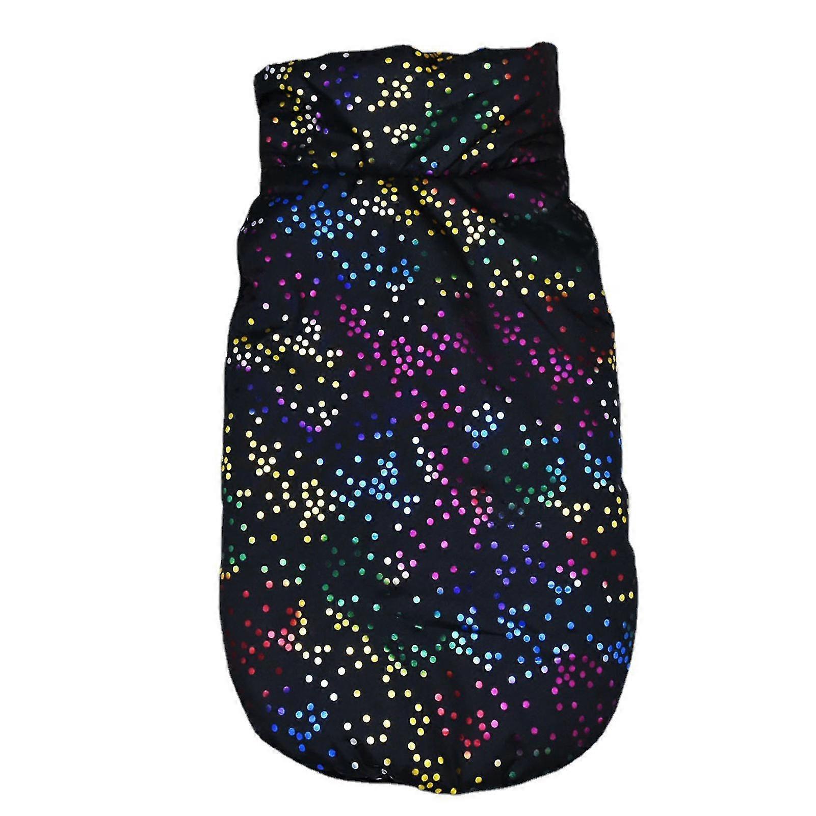 Pet Jacket Colored Dots Pattern Keep Warmth Soft Texture Pet Dogs Kitten Vest Coat Outfit For Winter