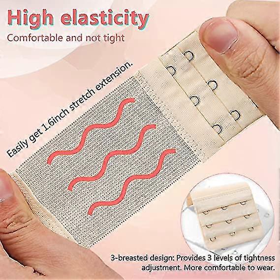 Women's Bra Extenders 3 Hook / 2 Hook Comfortable Stretchy Bra Extension Strap