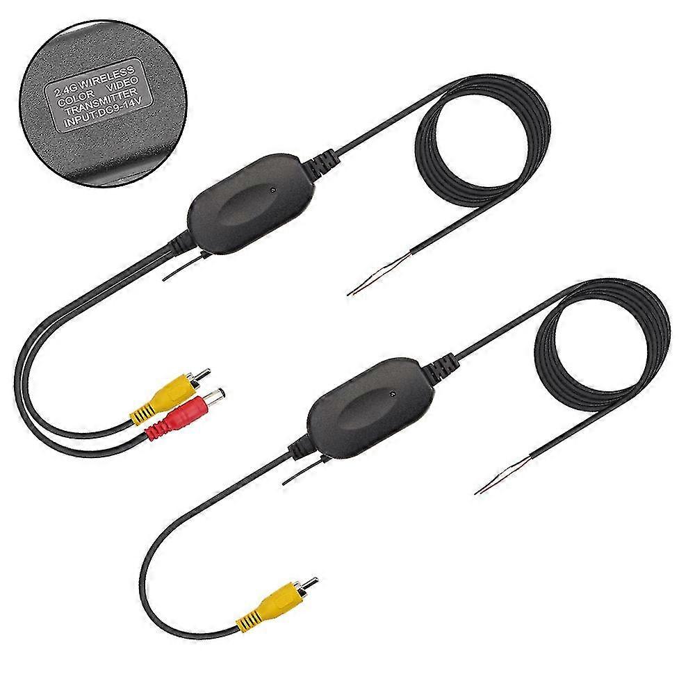 1 conjunto 12v / 2.4ghz transmissor de vídeo sem fio e receptor para veículo