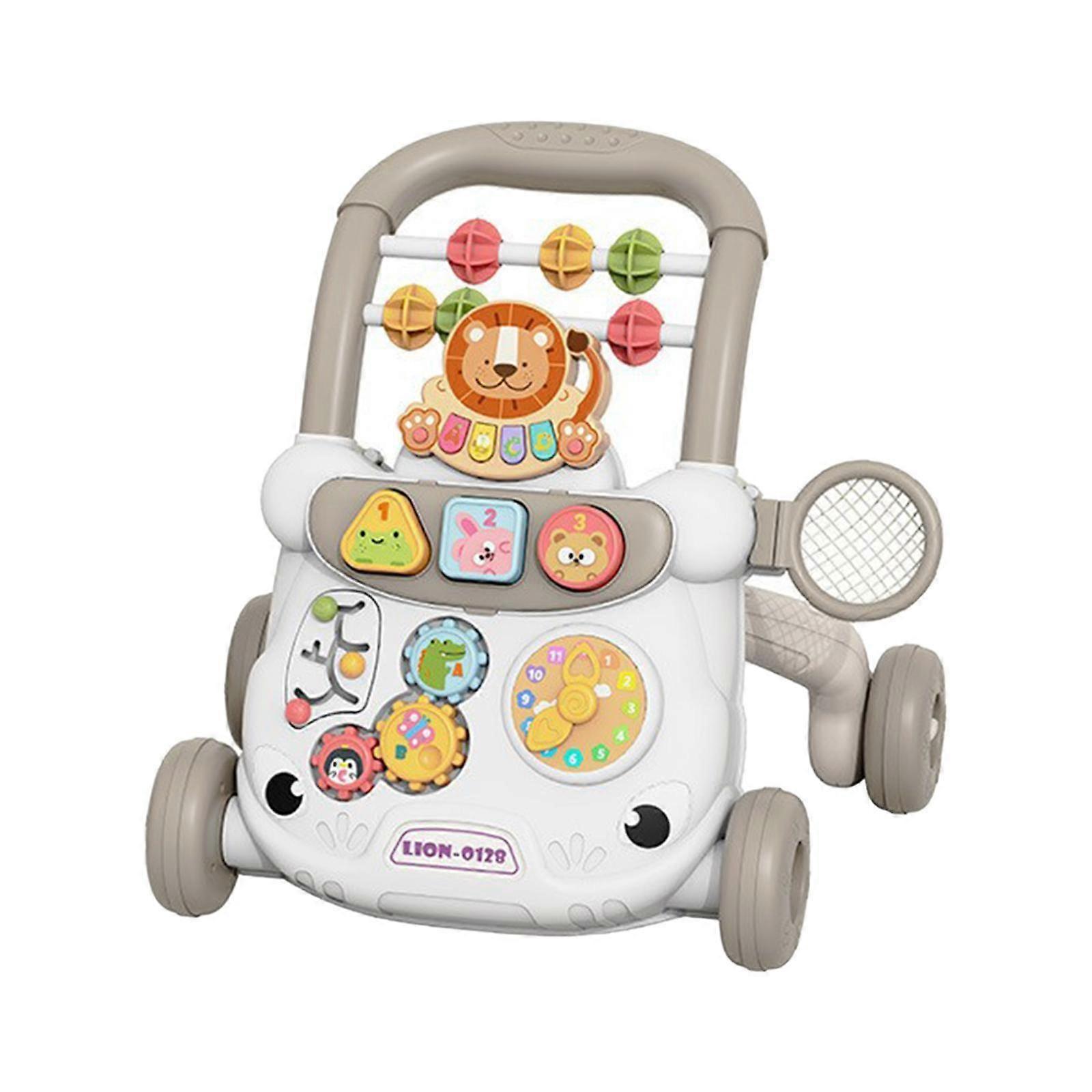 Baby Push Walking Toy Child Activity Center for Spedbarn Gutter og Jenter Gaver Grå