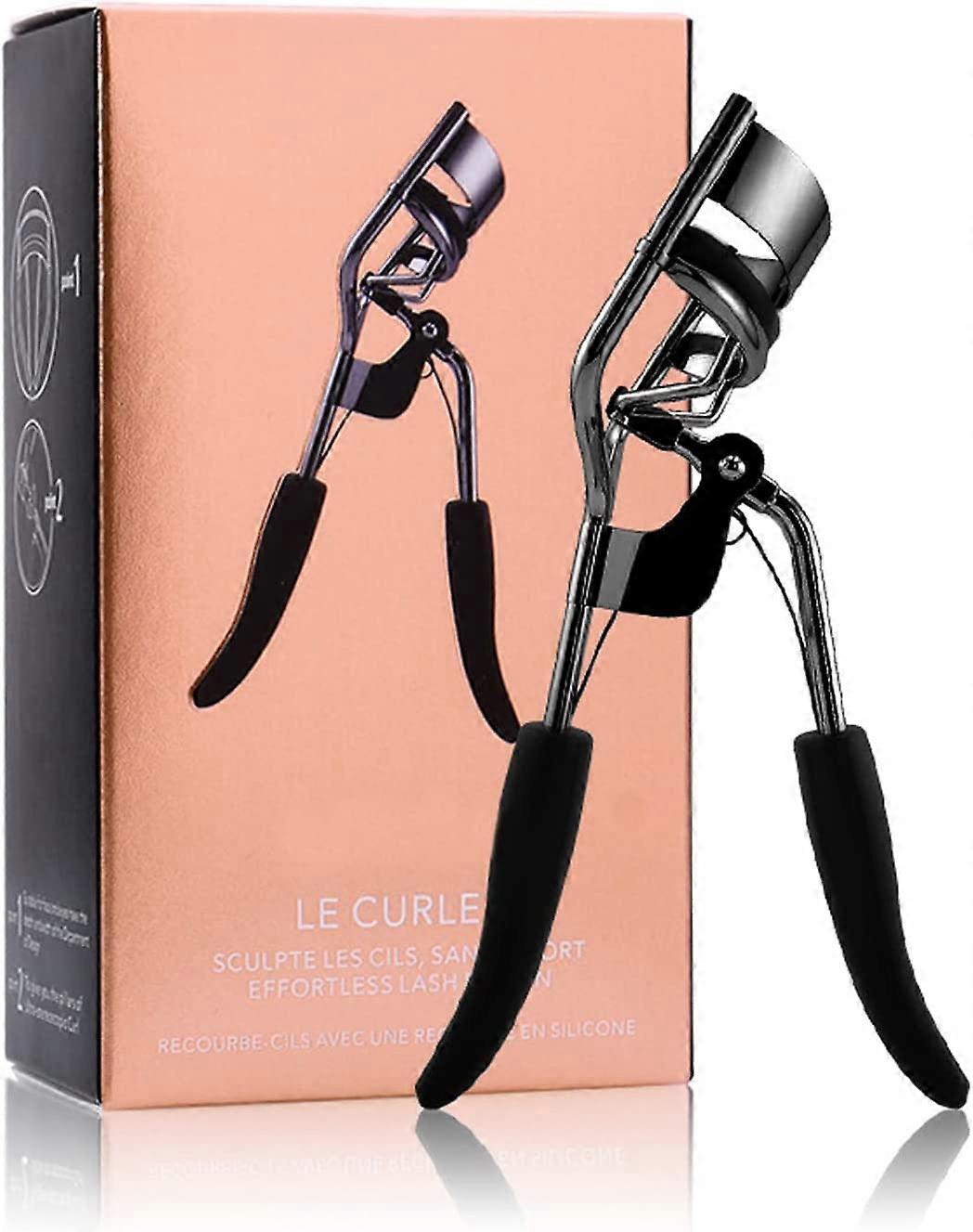 Eyelash Curler with Non-Slip Comfort Grip, Wide Lash Curlers Fit for All Eyeshapes, Instant Long Lasting Effect, Durable Silicone Rubber Pad