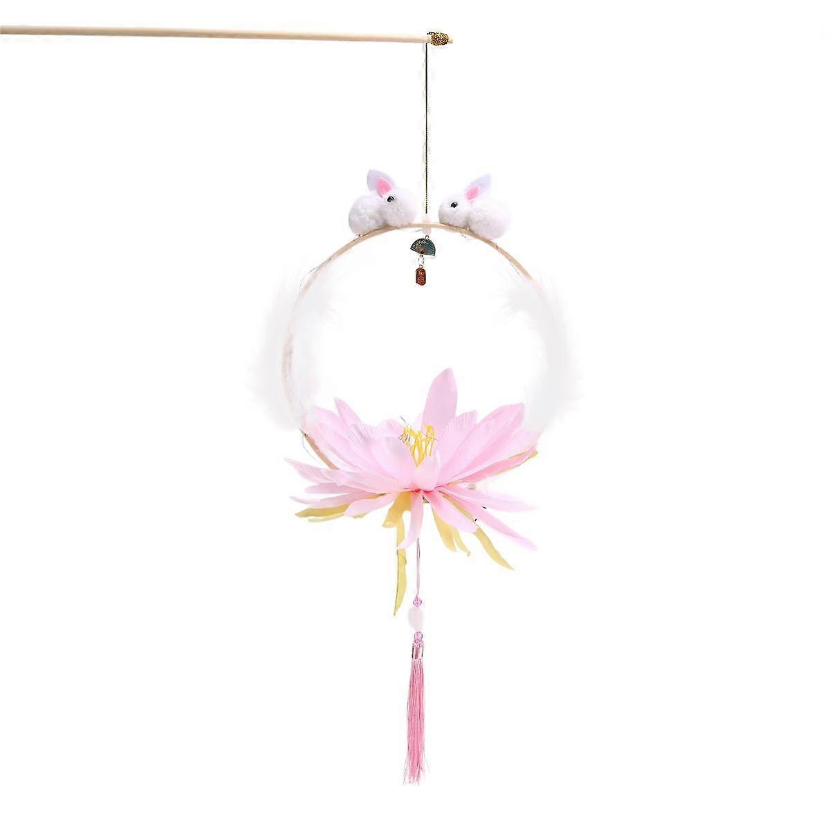 Chinese Traditional Lantern DIY Mid Autumn Festival Lantern Material Set Handmade Lanterns Pink