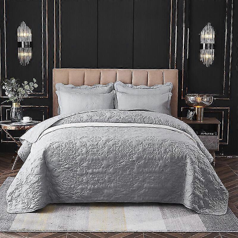 Bedspread 220x240cm - Modern Quilted Bedspread For Double Bed Decorative Reversible Lightweight Hypoallergenic Soft Microfiber Bedspread Modern Floral