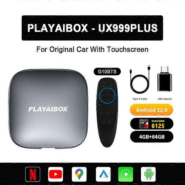 Carplay Ai Android Tv Box Netflix Iptv Auto Spotify Wireless Adapter 12 System Dongle Streaming Box 8 Core 4 + 64GB für Auto Honda
