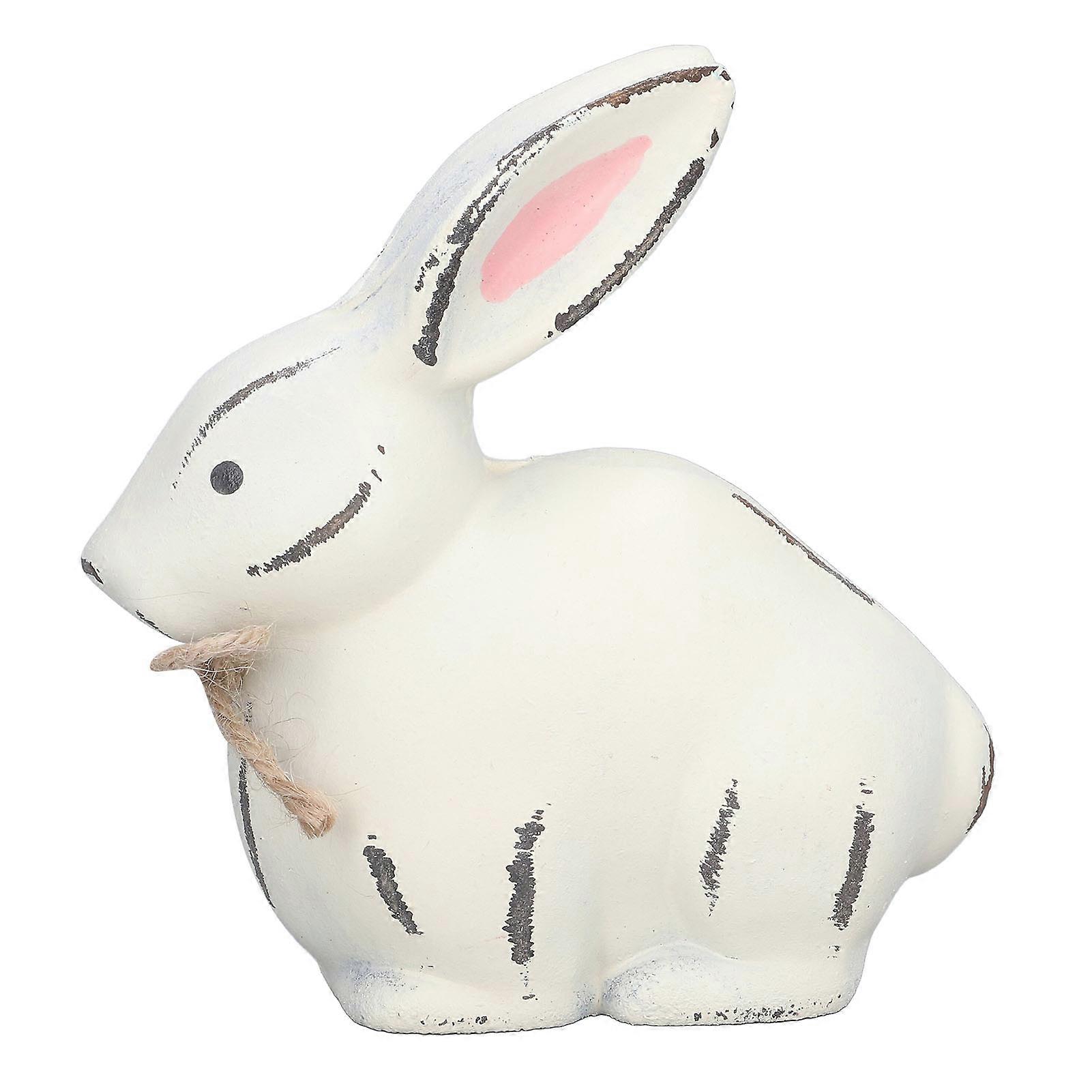Rustic Rabbit Statue Density Board Home Decor Decorative Easter Ornament Gift set