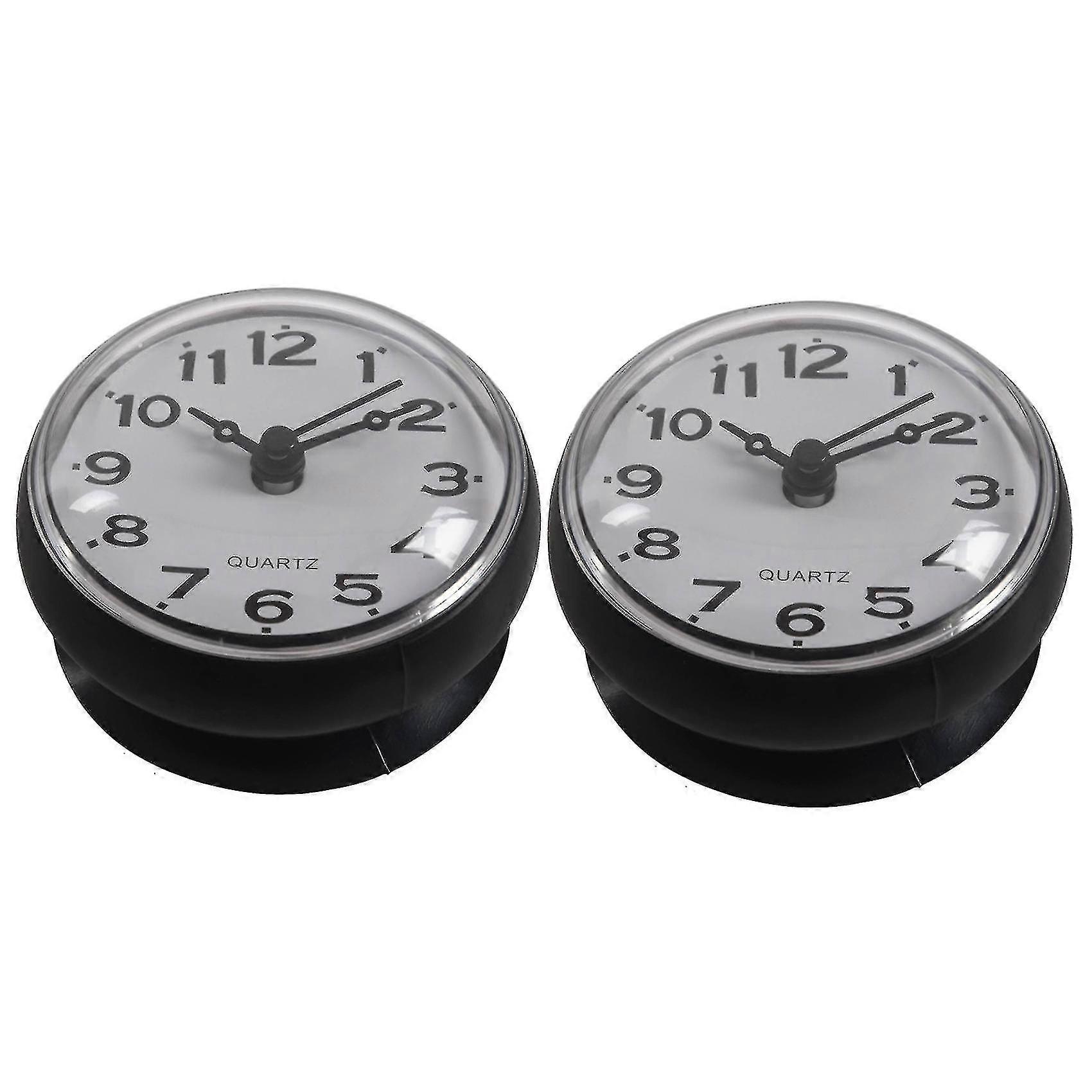 2x 7cm Waterproof Kitchen Bathroom Shower Clock Suction Cup