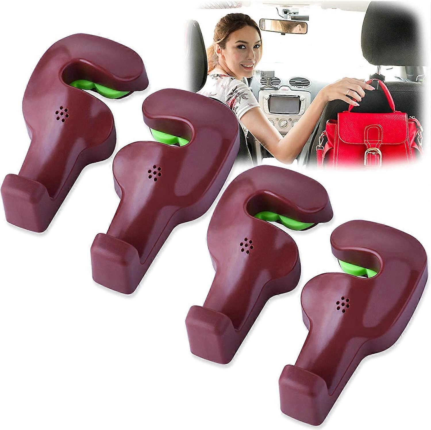 4 Pack Car Wallet Hooks for Car Headrest Hooks, Headrest Hooks for Car Hooks Headrest Hooks
